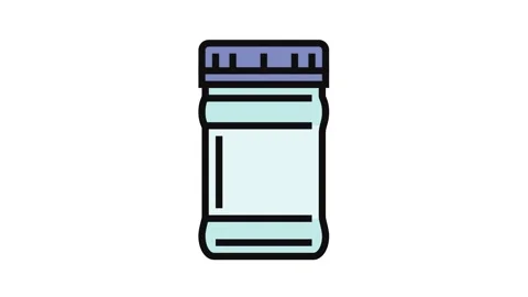 Jar plastic package color icon animation Stock Footage 326110138