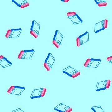 Jar plastic package isometric icon seamless pattern Stock Illustration