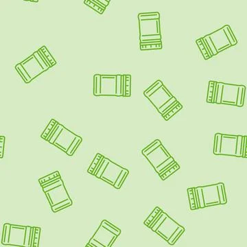 Jar plastic package line seamless pattern Stock Illustration