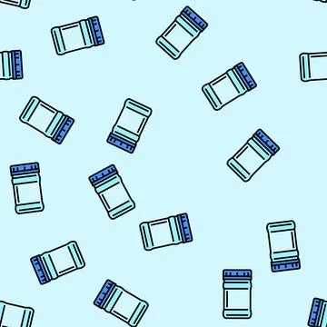 Jar plastic package vector seamless pattern Stock Illustration