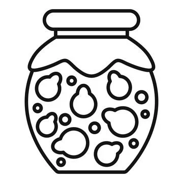 Jar of raspberry jam with whole berries preserving freshness Stock Illustration