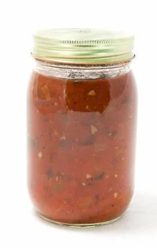 Jar of salsa Stock Photos
