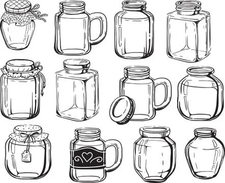 Jar set. Stock Illustration