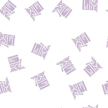 Jar with a spoon glyph vector seamless pattern イラスト素材