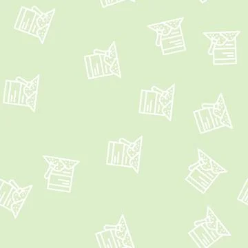 Jar with a spoon line vector seamless pattern Illustrazione stock