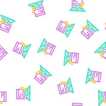 Jar with a spoon vector seamless pattern Stock Illustration