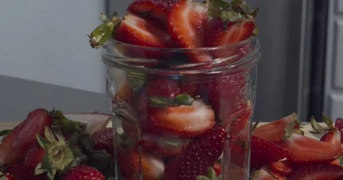 Jar Of Strawberries Video stock 241052105