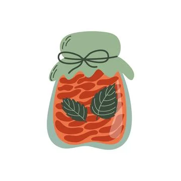 Jar of sun-dried tomatoes Stock Illustration