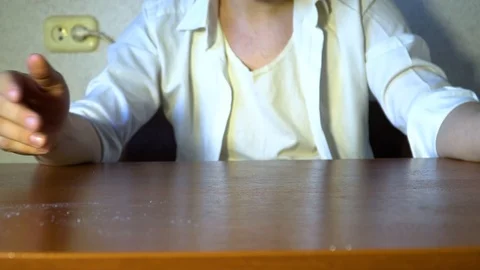 A jar with tablets is rolled on the table Stock Footage 86044754