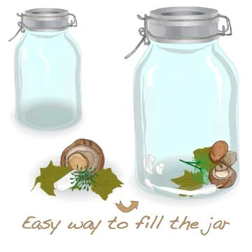 Jar template Stock Illustration