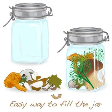 Jar template Stock Illustration