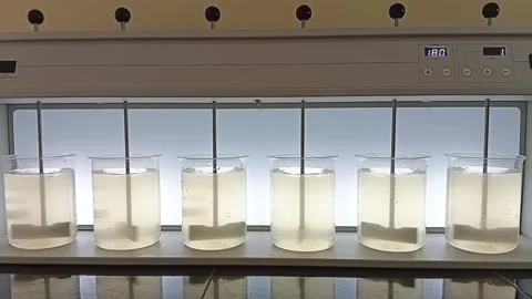 Jar Test Sequence: Fast Agitation of Moderate Turbidity Water Vidéo 333311086