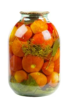 Jar of tomatoes Stock Photos