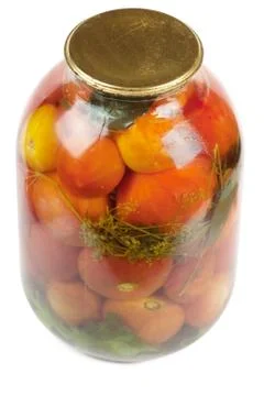 Jar of tomatoes Stock Photos