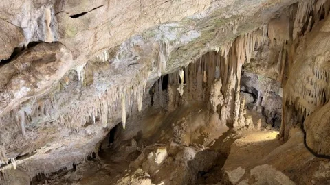 Jardin Exotique Grotto Monaco - Static Daytime View Stock Footage 346791237