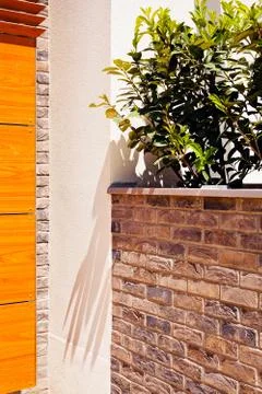 Jardiniere of bricks Stock Photos