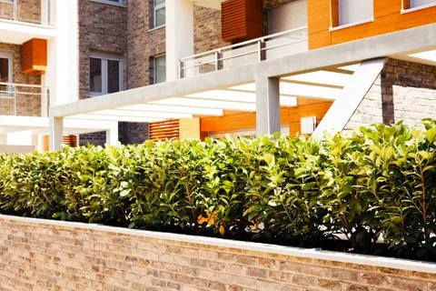 Jardiniere of bricks Stock Photos