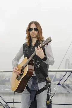 Jared Leto of 30 Seconds To Mars celebrate the first anniversary of the O... Stock Photos