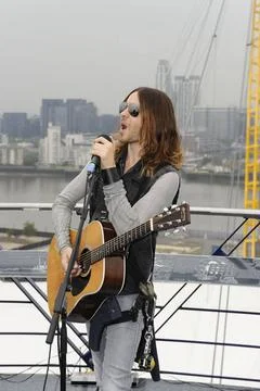 Jared Leto of 30 Seconds To Mars celebrate the first anniversary of the O... Stock Photos
