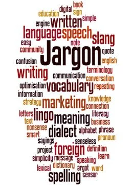 Jargon, word cloud concept Stock Illustration