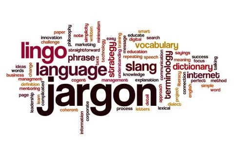Jargon word cloud Stock Illustration