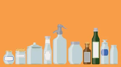Jars and bottles Stock Illustration