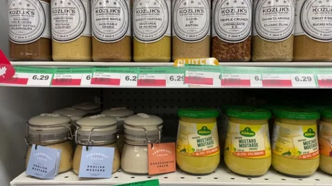 Jars and bottles of mustard Stock-Footage 219523952