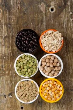Jars with beans grains Foto stock