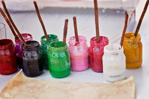 Jars with colors Foto stock gratuite