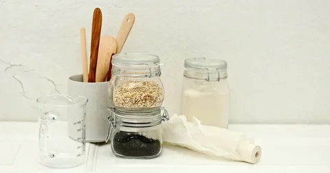 Jars of ingredients Stock-Footage 84711707