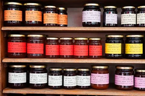 Jars of jam Stock Photos