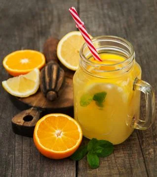 Jars with lemonade Stock Photos