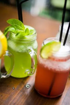 Jars of lemonade Stock Photos