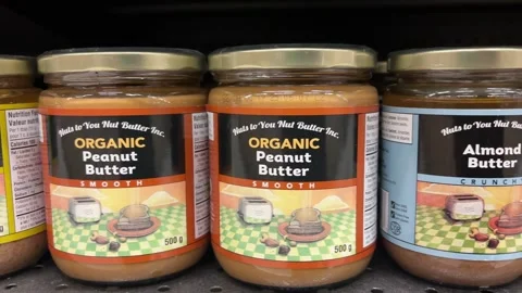 Jars of Nuts to You Nut Butter Inc. Stock Footage 296785122