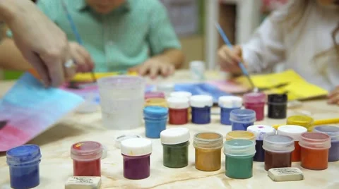 Jars of paints Video stock 59607477