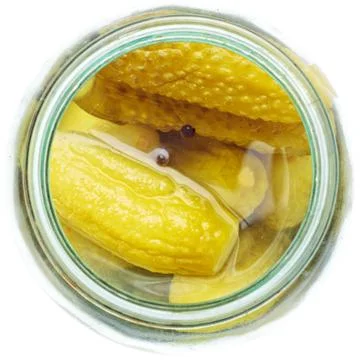 Jars of pickles Foto stock