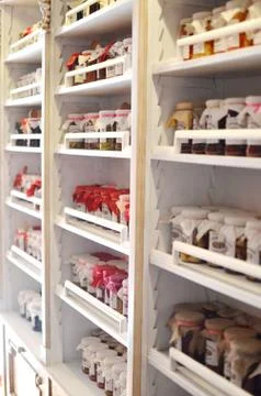 Jars on the shelf Foto stock