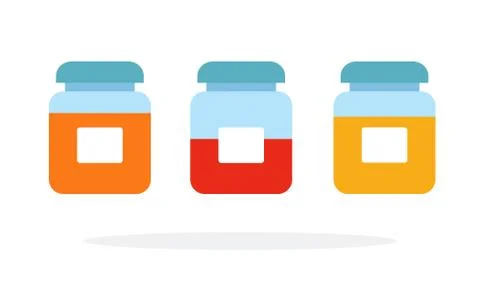 Jars with spices vector flat isolated Stock Illustration