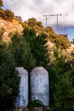 Jars in a valley of Ruidera Stock Photos
