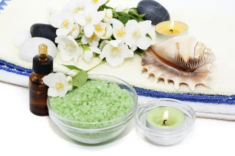 Jasmin bath Stock Photos