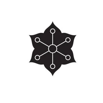 Jasmine black vector concept icon. Jasmine flat illustration, sign Stock Illustration