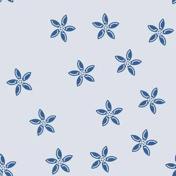 Jasmine flower spring glyph seamless pattern 스톡 일러스트