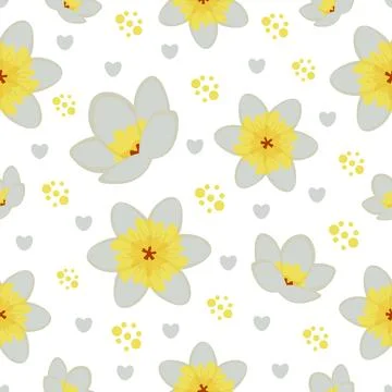 Jasmine flowers, seamless pattern Stock Illustration