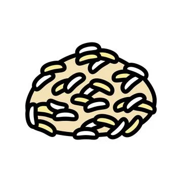 Jasmine rice color icon vector illustration Stockillustratie