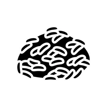 Jasmine rice glyph icon vector illustration 스톡 일러스트