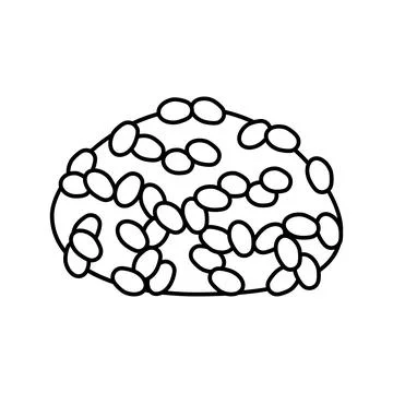 Jasmine rice line icon vector illustration Illustrazione stock