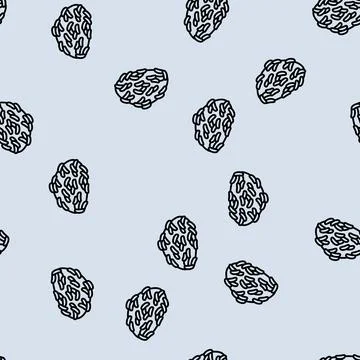 Jasmine rice line seamless pattern Illustrazione stock