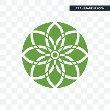 Jasmine vector icon isolated on transparent background, jasmine logo design Stock Illustration