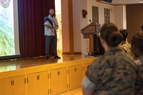 Jason MacDonald, an ocean safety program manager with Marine Corps Install... Stock Photos