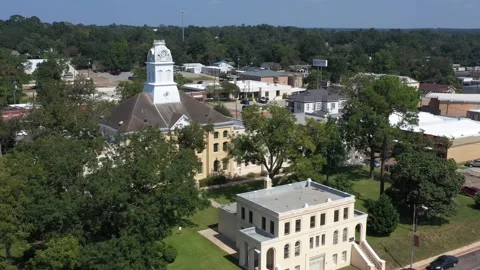 Jasper County Courthouse and Old Jail, Jasper, Texas, USA Stock Footage 142111075